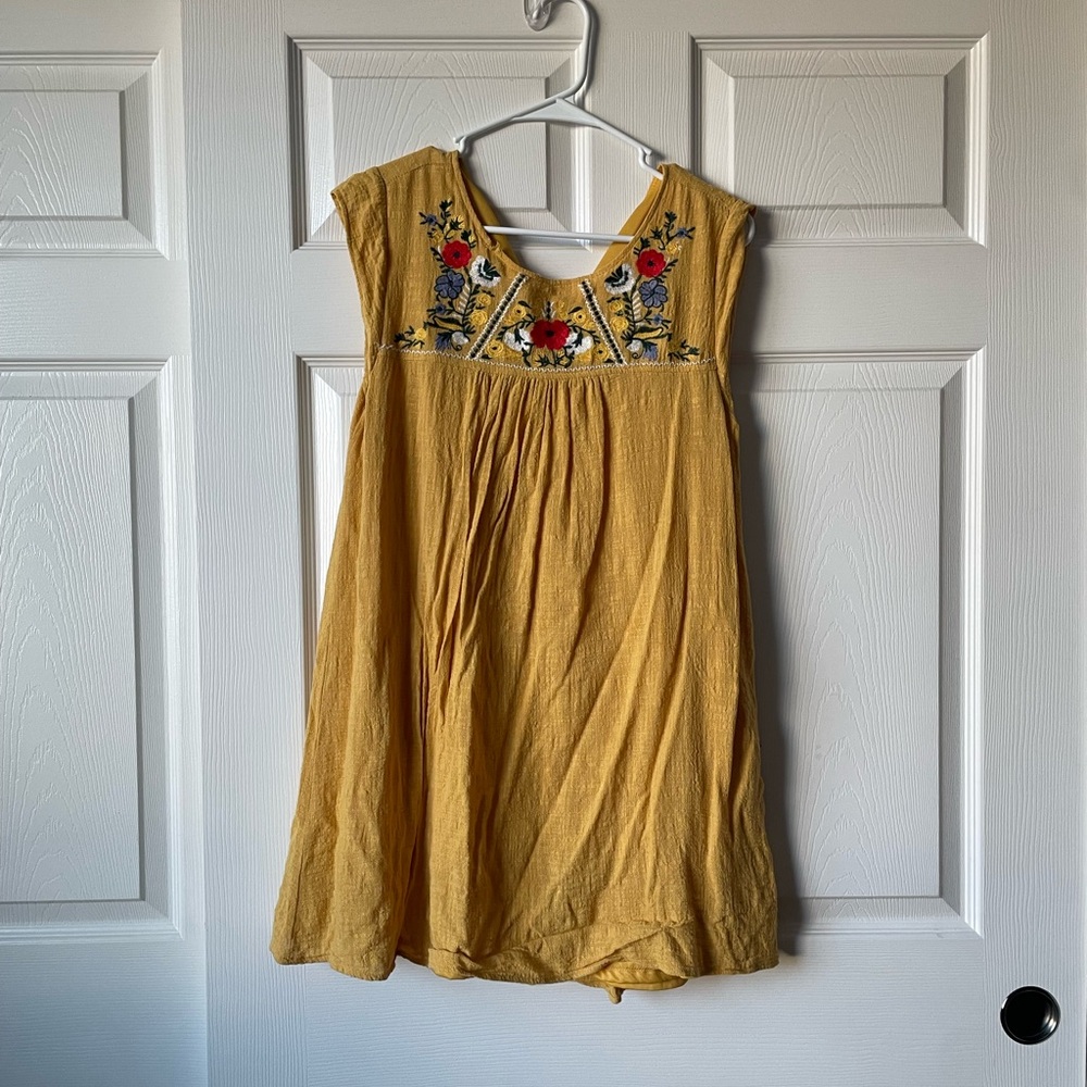 Jodifl yellow embroidered dress